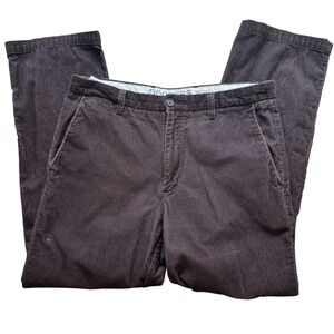❄️ Dockers Brown Cotton Corduroy Trousers Relaxed Fit Pants waist 36
